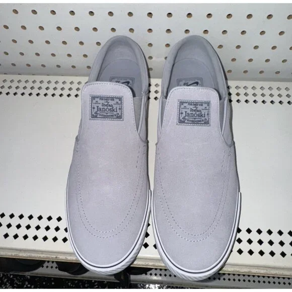 Nike SB Janoski+ Mens Suede Slip On Athletic Skate Shoes Size 8.5 Gray Blue